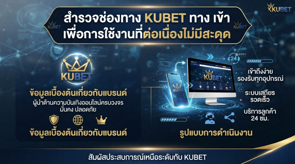 สำรวจช่องทาง kubet ทาง เข้า เพื่อการใช้งานที่ต่อเนื่องไม่มีสะดุด